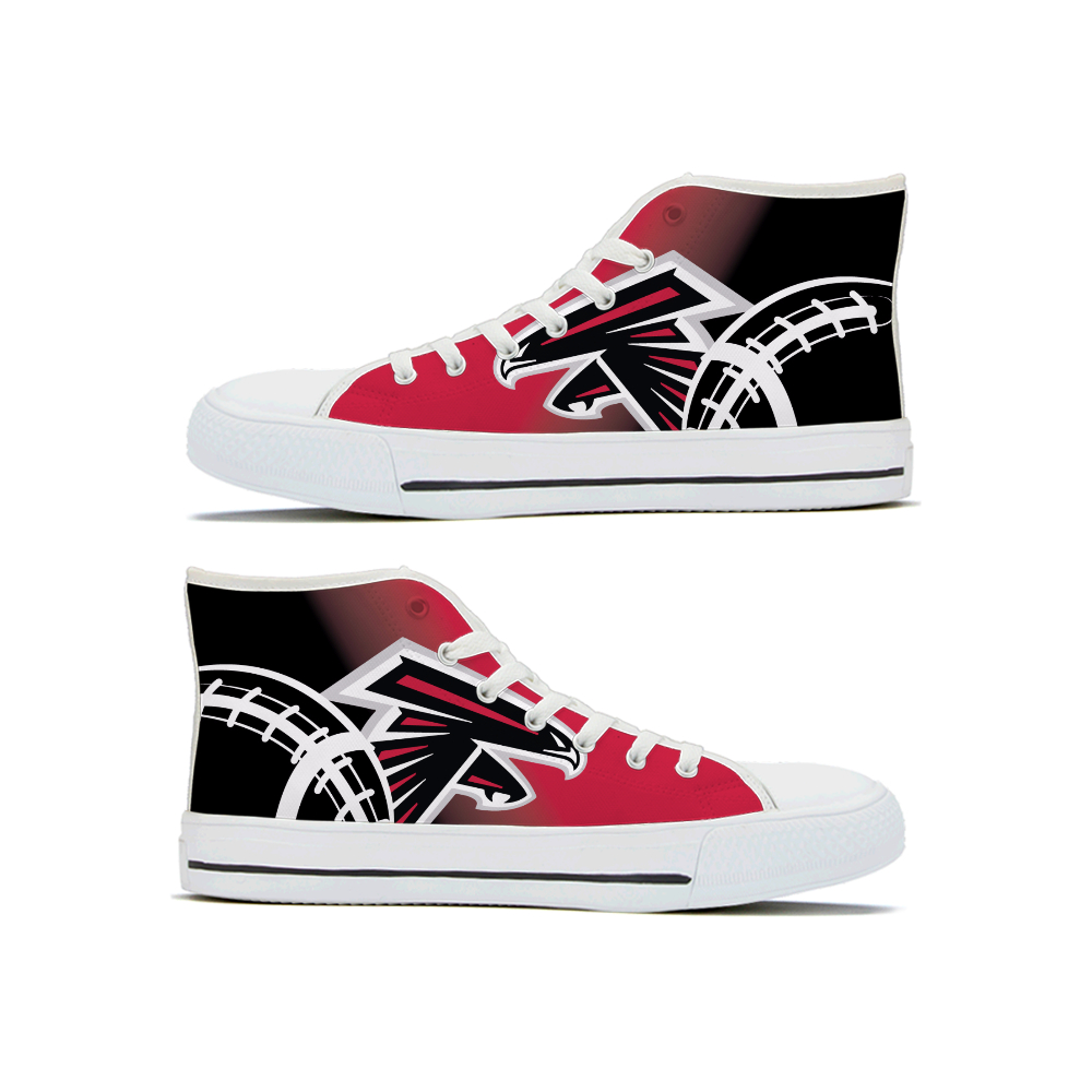 Men's Atlanta Falcons High Top Canvas Sneakers 003 Men's Atlanta Falcons High Top Canvas Sneakers 003